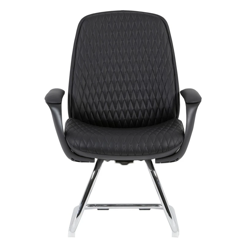 ΚΑΡΕΚΛΑ ΕΠΙΣΚΕΠΤΗ VELUM-s HM1235.01 ΜΑΥΡO PU--ΒΑΣΗ ΧΡΩΜΙΟΥ 71x60x100Υεκ.