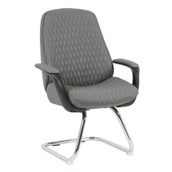 ΚΑΡΕΚΛΑ ΕΠΙΣΚΕΠΤΗ VELUM-s HM1235.10 ΓΚΡΙ PU--ΒΑΣΗ ΧΡΩΜΙΟΥ 71x60x100Υεκ.