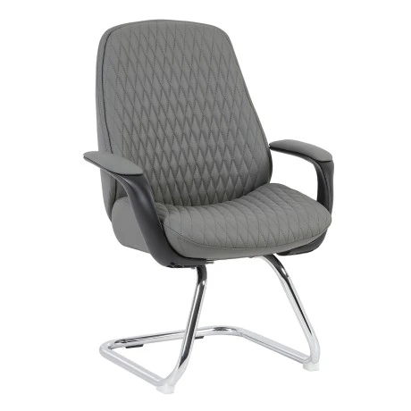 ΚΑΡΕΚΛΑ ΕΠΙΣΚΕΠΤΗ VELUM-s HM1235.10 ΓΚΡΙ PU--ΒΑΣΗ ΧΡΩΜΙΟΥ 71x60x100Υεκ.