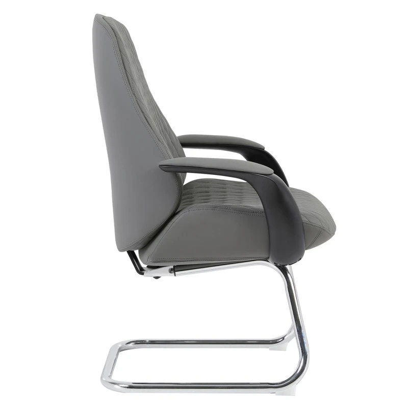 ΚΑΡΕΚΛΑ ΕΠΙΣΚΕΠΤΗ VELUM-s HM1235.10 ΓΚΡΙ PU--ΒΑΣΗ ΧΡΩΜΙΟΥ 71x60x100Υεκ.
