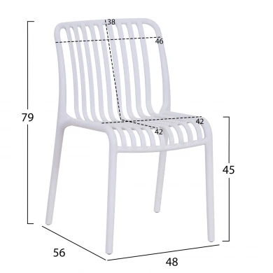 ΚΑΡΕΚΛΑ ΕΞΩΤ.ΧΩΡΟΥ CONVEE HM6104.01 ΛΕΥΚΟ ΠΟΛΥΠΡΟΠΥΛΕΝΙΟ 48x56x79Yεκ.