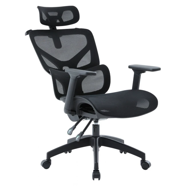 ΚΑΡΕΚΛΑ ΓΡΑΦΕΙΟΥ APEX HM1227.01 ΜΑΥΡO MESH & PP 68x68x120-130Υεκ