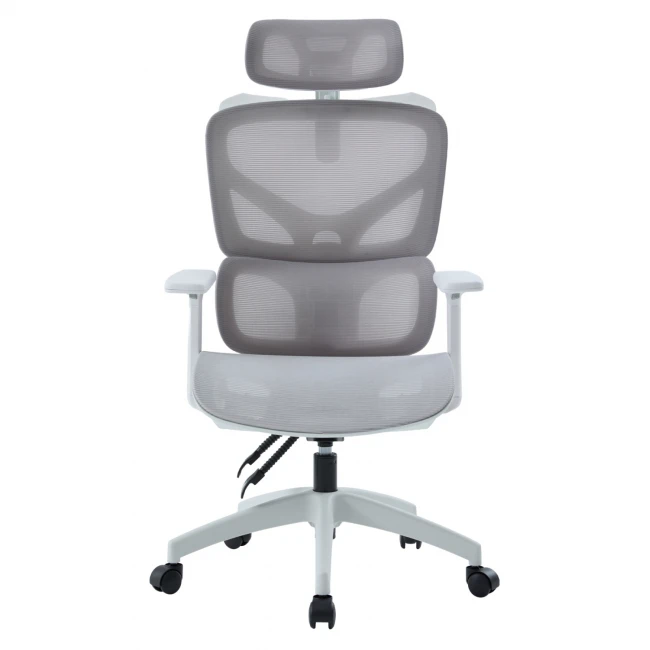 ΚΑΡΕΚΛΑ ΓΡΑΦΕΙΟΥ APEX HM1227.02 ΛΕΥΚΟ PP--ΑΝΟΙΧΤΟ ΓΚΡΙ MESH 68x68x120-130Υεκ