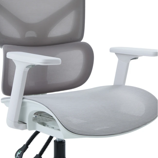 ΚΑΡΕΚΛΑ ΓΡΑΦΕΙΟΥ APEX HM1227.02 ΛΕΥΚΟ PP--ΑΝΟΙΧΤΟ ΓΚΡΙ MESH 68x68x120-130Υεκ
