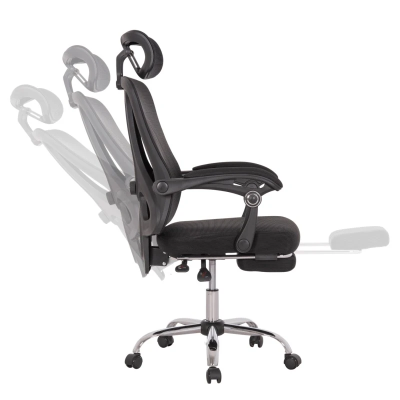ΚΑΡΕΚΛΑ ΓΡΑΦΕΙΟΥ BARNET HM18258.01 ΜΑΥΡΟ MESH-ΜΑΥΡΟΣ ΣΚΕΛΕΤΟΣ NYLON 61x62x123Υ