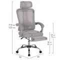 ΚΑΡΕΚΛΑ ΓΡΑΦΕΙΟΥ BARNET HM18258.02 ΓΚΡΙ MESH-ΓΚΡΙ ΣΚΕΛΕΤΟΣ NYLON 61x62x123Υ
