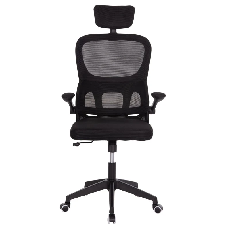 ΚΑΡΕΚΛΑ ΓΡΑΦΕΙΟΥ BASTON HM18236.01 ΜΑΥΡΟ MESH & PP ΣΚΕΛΕΤΟΣ 64x60x117-127Υεκ.
