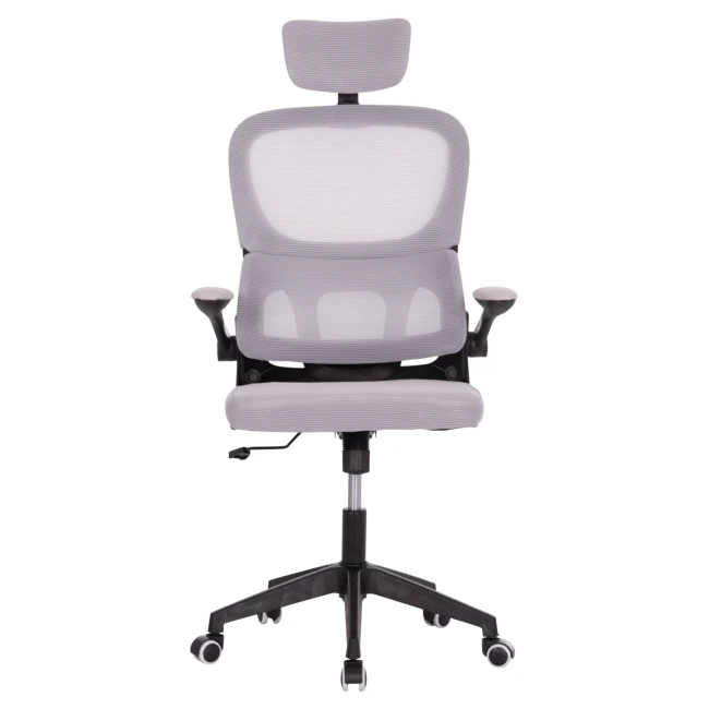 ΚΑΡΕΚΛΑ ΓΡΑΦΕΙΟΥ BASTON HM18236.02 ΓΚΡΙ MESH & ΜΑΥΡΟ PP ΣΚΕΛΕΤΟΣ 64x60x127Υεκ.