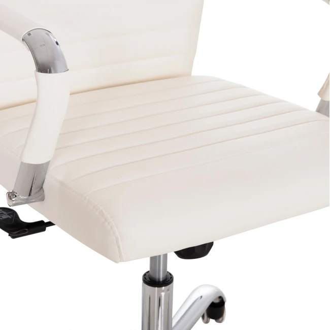 ΚΑΡΕΚΛΑ ΓΡΑΦΕΙΟΥ BOSS ΔΙΕΥΘΥΝΤΟΥ HM1059.32 ΛΕΥΚΟ PU ΠΟΔΙ ΧΡΩΜΙΟΥ 54x57x110Υεκ.