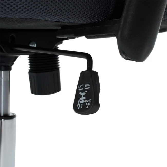 ΚΑΡΕΚΛΑ ΓΡΑΦΕΙΟΥ BRIEF HM1206.02 ΓΚΡΙ MESH--ΒΑΣΗ ΧΡΩΜΙΟΥ 63x64x122Υεκ.