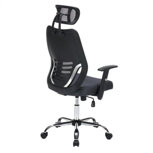 ΚΑΡΕΚΛΑ ΓΡΑΦΕΙΟΥ BRIEF HM1206.02 ΓΚΡΙ MESH--ΒΑΣΗ ΧΡΩΜΙΟΥ 63x64x122Υεκ.