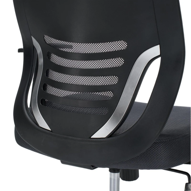 ΚΑΡΕΚΛΑ ΓΡΑΦΕΙΟΥ BRIEF HM1206.02 ΓΚΡΙ MESH--ΒΑΣΗ ΧΡΩΜΙΟΥ 63x64x122Υεκ.