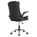 ΚΑΡΕΚΛΑ ΓΡΑΦΕΙΟΥ CANAN HM1201 ΜΑΥΡO PVC-ΜΑΥΡΟ NYLON-ΒΑΣΗ ΧΡΩΜΙΟΥ 66x61x105Υεκ.