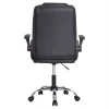 ΚΑΡΕΚΛΑ ΓΡΑΦΕΙΟΥ CANAN HM1201 ΜΑΥΡO PVC-ΜΑΥΡΟ NYLON-ΒΑΣΗ ΧΡΩΜΙΟΥ 66x61x105Υεκ.