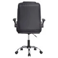 ΚΑΡΕΚΛΑ ΓΡΑΦΕΙΟΥ CANAN HM1201 ΜΑΥΡO PVC-ΜΑΥΡΟ NYLON-ΒΑΣΗ ΧΡΩΜΙΟΥ 66x61x105Υεκ.