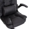 ΚΑΡΕΚΛΑ ΓΡΑΦΕΙΟΥ CANAN HM1201 ΜΑΥΡO PVC-ΜΑΥΡΟ NYLON-ΒΑΣΗ ΧΡΩΜΙΟΥ 66x61x105Υεκ.