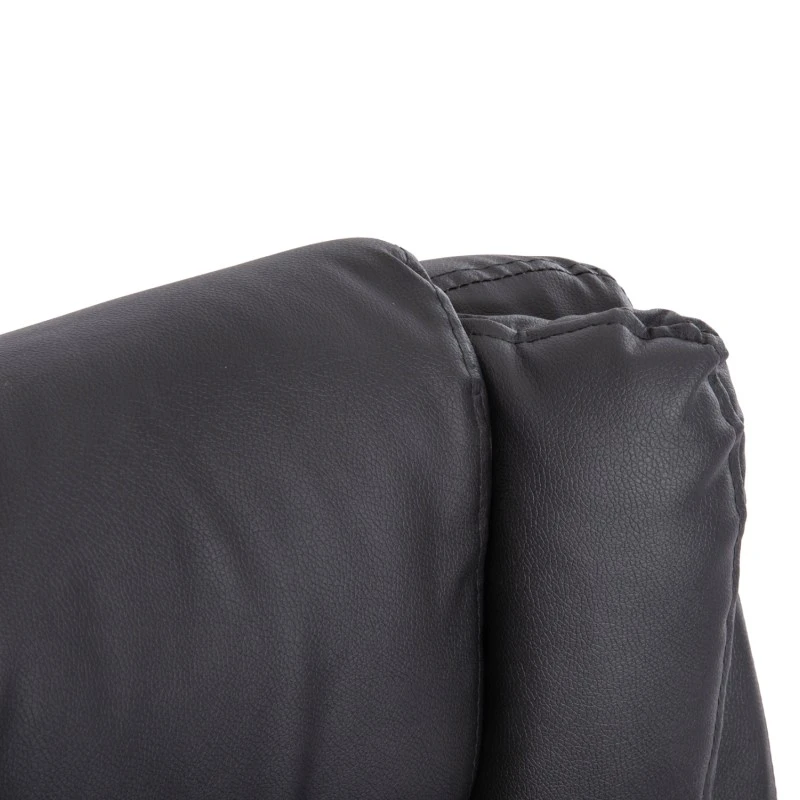 ΚΑΡΕΚΛΑ ΓΡΑΦΕΙΟΥ CANAN HM1201 ΜΑΥΡO PVC-ΜΑΥΡΟ NYLON-ΒΑΣΗ ΧΡΩΜΙΟΥ 66x61x105Υεκ.