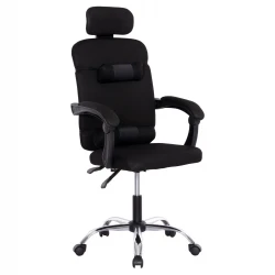 ΚΑΡΕΚΛΑ ΓΡΑΦΕΙΟΥ CRONER HM1196.01 ΜΑΥΡΟ MESH-ΜΕΤΑΛ.ΒΑΣΗ 58x99x120Υεκ.