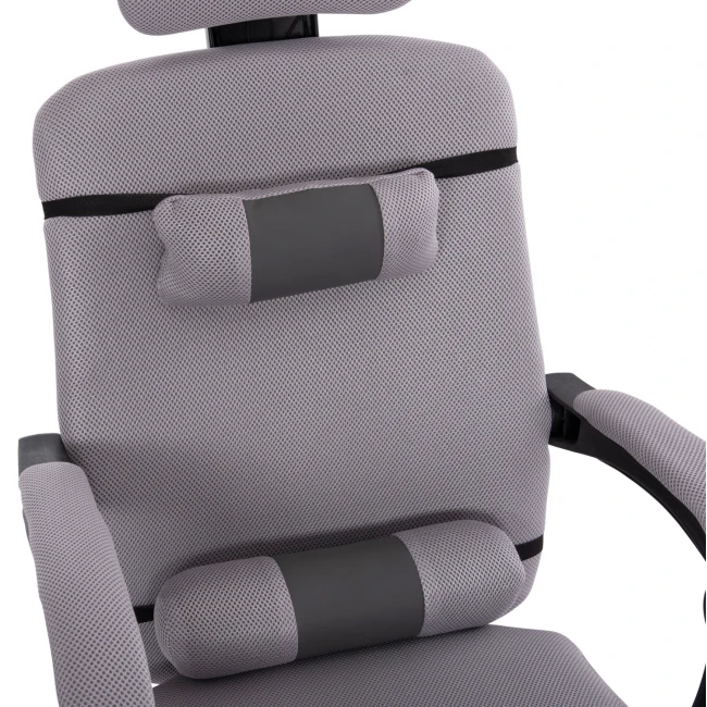 ΚΑΡΕΚΛΑ ΓΡΑΦΕΙΟΥ CRONER HM1196.02 ΓΚΡΙ MESH-ΜΕΤΑΛ.ΒΑΣΗ-NYLON ΣΚΕΛΕΤΟΣ 58x67x124Υεκ.