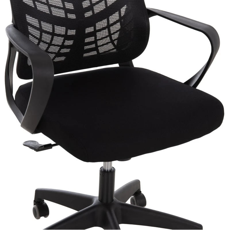 ΚΑΡΕΚΛΑ ΓΡΑΦΕΙΟΥ ELVAR HM1219.01 ΜΑΥΡO MESH--ΒΑΣΗ ΠΟΛΥΠΡΟΠΥΛΕΝΙΟΥ 63x56x125Υεκ