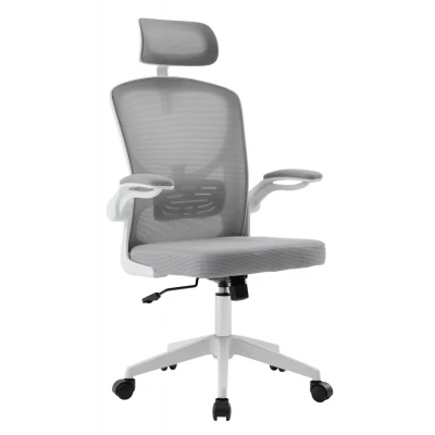 ΚΑΡΕΚΛΑ ΓΡΑΦΕΙΟΥ FLOATER HM1230.02 ΛΕΥΚΟ PP--ΑΝΟΙΧΤΟ ΓΚΡΙ MESH 62x62x106-116Υεκ