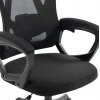 ΚΑΡΕΚΛΑ ΓΡΑΦΕΙΟΥ FRANTIC HM1224.01 ΜΑΥΡO MESH & ΠΟΛΥΠΡΟΠΥΛΕΝΙΟ 60x60x134Υεκ
