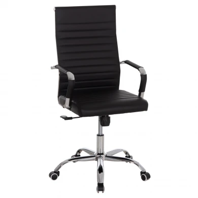 ΚΑΡΕΚΛΑ ΓΡΑΦΕΙΟΥ HM1059.31 ΜΑΥΡΟ PU BOSS ΔΙΕΥΘΥΝΤΟΥ ΠΟΔΙ ΧΡΩΜΙΟΥ 53x57x109Υεκ.