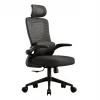 ΚΑΡΕΚΛΑ ΓΡΑΦΕΙΟΥ KESI HM1222.01 ΜΑΥΡO MESH & PP 52x50x122Υεκ.