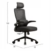 ΚΑΡΕΚΛΑ ΓΡΑΦΕΙΟΥ KESI HM1222.01 ΜΑΥΡO MESH & PP 52x50x122Υεκ.