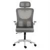ΚΑΡΕΚΛΑ ΓΡΑΦΕΙΟΥ KESI HM1222.02 ΑΝΟΙΧΤΟ ΓΚΡΙ MESH--ΛΕΥΚΟ PP 52x50x122Υεκ.
