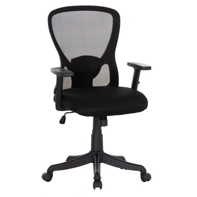 ΚΑΡΕΚΛΑ ΓΡΑΦΕΙΟΥ KRAM HM1208.01 ΜΑΥΡΟΣ ΣΚΕΛΕΤΟΣ--ΜΑΥΡΟ MESH 64x64x100-108Υεκ.