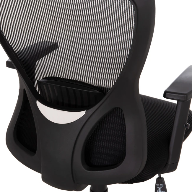 ΚΑΡΕΚΛΑ ΓΡΑΦΕΙΟΥ KRAM HM1208.01 ΜΑΥΡΟΣ ΣΚΕΛΕΤΟΣ--ΜΑΥΡΟ MESH 64x64x100-108Υεκ.