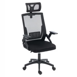 ΚΑΡΕΚΛΑ ΓΡΑΦΕΙΟΥ MATRON HM1226.01 ΜΑΥΡO PP & MESH ΥΦΑΣΜΑ 47x47x128Υεκ