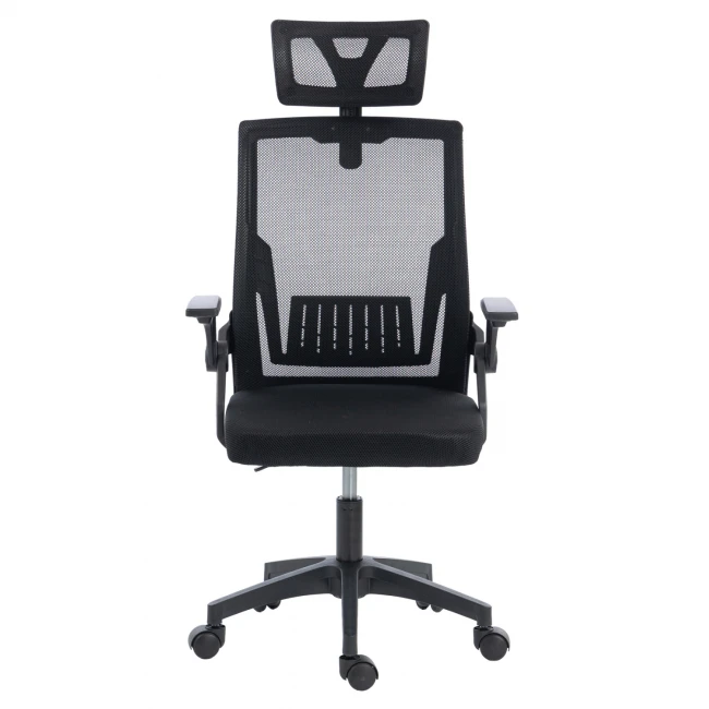 ΚΑΡΕΚΛΑ ΓΡΑΦΕΙΟΥ MATRON HM1226.01 ΜΑΥΡO PP & MESH ΥΦΑΣΜΑ 47x47x128Υεκ