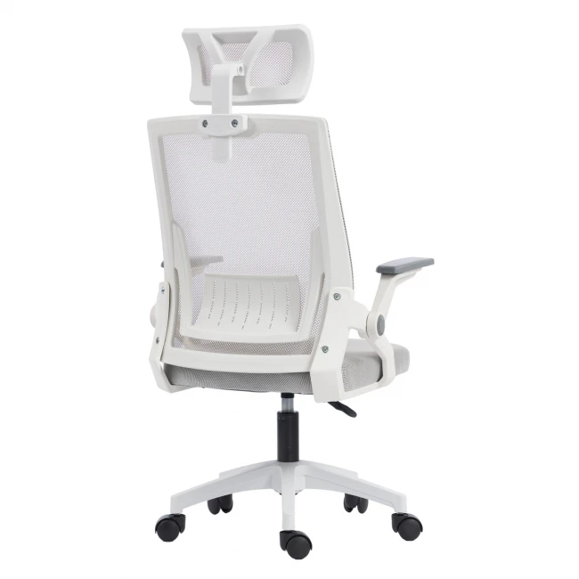 ΚΑΡΕΚΛΑ ΓΡΑΦΕΙΟΥ MATRON HM1226.02 ΛΕΥΚΟ PP--ΑΝΟΙΧΤΟ ΓΚΡΙ MESH 47x47x128Υεκ