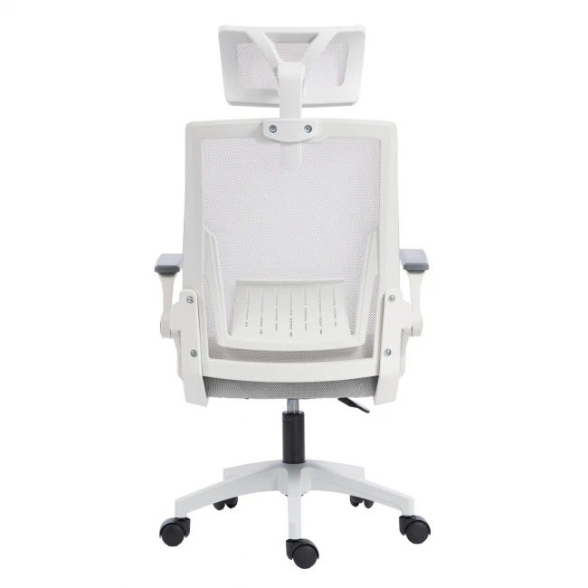 ΚΑΡΕΚΛΑ ΓΡΑΦΕΙΟΥ MATRON HM1226.02 ΛΕΥΚΟ PP--ΑΝΟΙΧΤΟ ΓΚΡΙ MESH 47x47x128Υεκ
