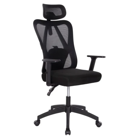 ΚΑΡΕΚΛΑ ΓΡΑΦΕΙΟΥ MEXER HM1195.01 ΜΑΥΡΟ MESH-PP ΒΑΣΗ 68x70x136Υεκ.