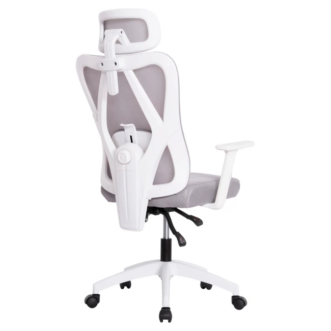 ΚΑΡΕΚΛΑ ΓΡΑΦΕΙΟΥ MEXER HM1195.02 ΓΚΡΙ MESH-ΜΕΤΑΛ.ΒΑΣΗ-ΣΚΕΛΕΤΟΣ ΛΕΥΚΟΣ 68x70x136Υεκ.