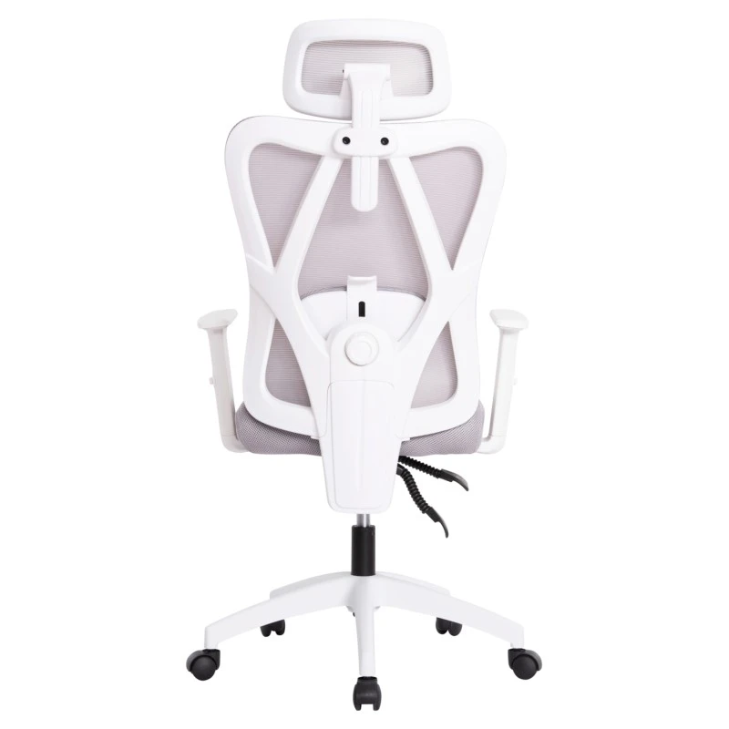 ΚΑΡΕΚΛΑ ΓΡΑΦΕΙΟΥ MEXER HM1195.02 ΓΚΡΙ MESH-ΜΕΤΑΛ.ΒΑΣΗ-ΣΚΕΛΕΤΟΣ ΛΕΥΚΟΣ 68x70x136Υεκ.