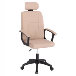 ΚΑΡΕΚΛΑ ΓΡΑΦΕΙΟΥ NIMBLE HM1199.13 ΜΠΕΖ ΥΦΑΣΜΑ-ΜΑΥΡΟΣ ΣΚΕΛΕΤΟΣ&ΒΑΣΗ 59x64x122Υεκ