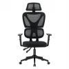 ΚΑΡΕΚΛΑ ΓΡΑΦΕΙΟΥ NOVAR HM1218.01 ΜΑΥΡO MESH--ΒΑΣΗ PP 51x49x121-129Υεκ