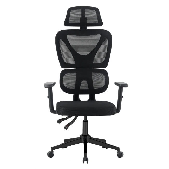 ΚΑΡΕΚΛΑ ΓΡΑΦΕΙΟΥ NOVAR HM1218.01 ΜΑΥΡO MESH--ΒΑΣΗ PP 51x49x121-129Υεκ