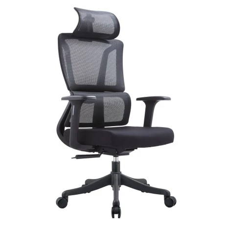 ΚΑΡΕΚΛΑ ΓΡΑΦΕΙΟΥ NOVUS HM1214.01 ΜΑΥΡO MESH--ΜΑΥΡΗ ΒΑΣΗ 72x67x125Υεκ
