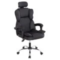 ΚΑΡΕΚΛΑ ΓΡΑΦΕΙΟΥ OCTAVIUS HM1202 ΜΑΥΡΟ PVC & NYLON-ΜΕΤΑΛ.ΧΡΩΜΙΟ ΒΑΣΗ 52x55x128Υεκ