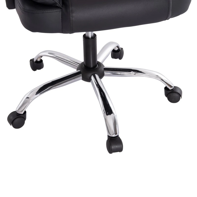 ΚΑΡΕΚΛΑ ΓΡΑΦΕΙΟΥ OCTAVIUS HM1202 ΜΑΥΡΟ PVC & NYLON-ΜΕΤΑΛ.ΧΡΩΜΙΟ ΒΑΣΗ 52x55x128Υεκ