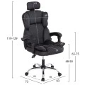 ΚΑΡΕΚΛΑ ΓΡΑΦΕΙΟΥ OCTAVIUS HM1202 ΜΑΥΡΟ PVC & NYLON-ΜΕΤΑΛ.ΧΡΩΜΙΟ ΒΑΣΗ 52x55x128Υεκ