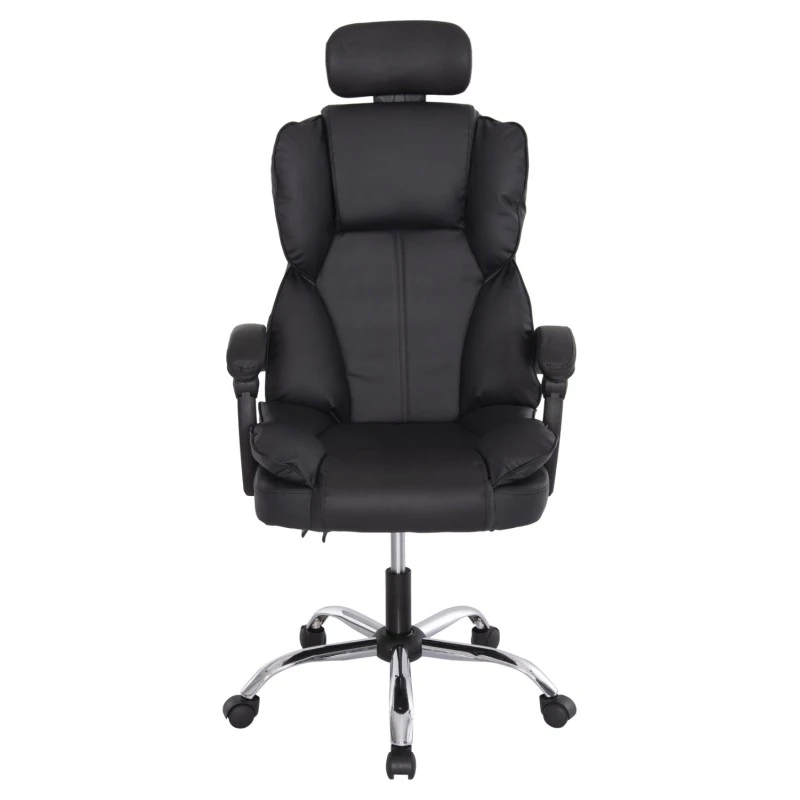 ΚΑΡΕΚΛΑ ΓΡΑΦΕΙΟΥ OCTAVIUS HM1202 ΜΑΥΡΟ PVC & NYLON-ΜΕΤΑΛ.ΧΡΩΜΙΟ ΒΑΣΗ 52x55x128Υεκ