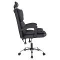 ΚΑΡΕΚΛΑ ΓΡΑΦΕΙΟΥ OCTAVIUS HM1202 ΜΑΥΡΟ PVC & NYLON-ΜΕΤΑΛ.ΧΡΩΜΙΟ ΒΑΣΗ 52x55x128Υεκ