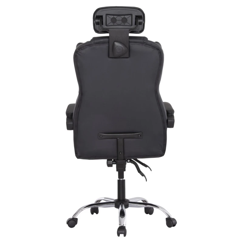 ΚΑΡΕΚΛΑ ΓΡΑΦΕΙΟΥ OCTAVIUS HM1202 ΜΑΥΡΟ PVC & NYLON-ΜΕΤΑΛ.ΧΡΩΜΙΟ ΒΑΣΗ 52x55x128Υεκ