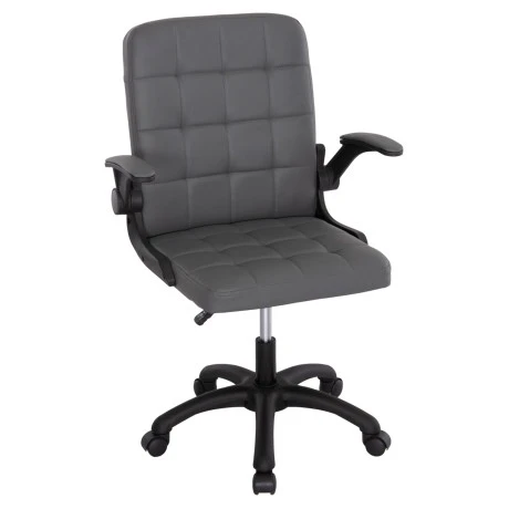 ΚΑΡΕΚΛΑ ΓΡΑΦΕΙΟΥ PORTIMA HM1197.03 ΓΚΡΙ PVC-ΜΑΥΡΟΣ ΣΚΕΛΕΤΟΣ & ΒΑΣΗ 66.5x60x97Υεκ